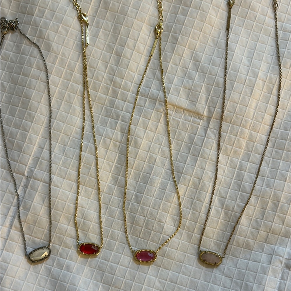 Kendra Scott Gold and Pink Minimalist Necklace